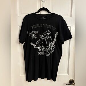Phineas and Ferb black t-shirt